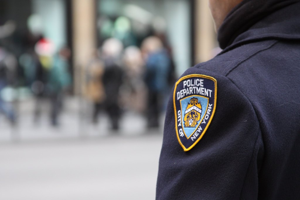 Photo of NYPD officer badge