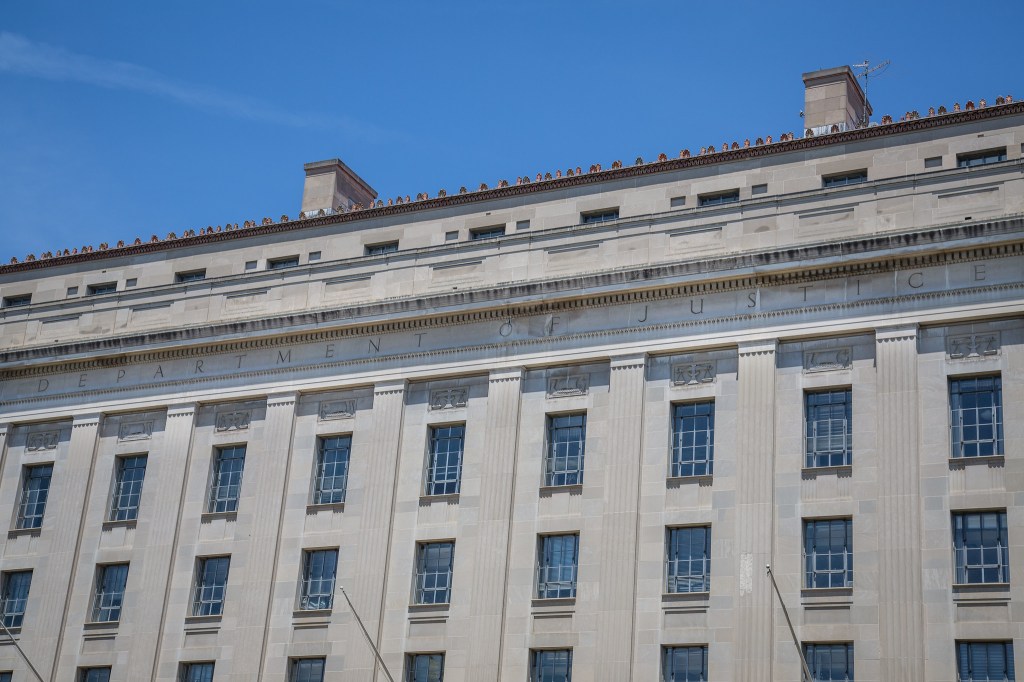 Photo of U.S. Justice Department building