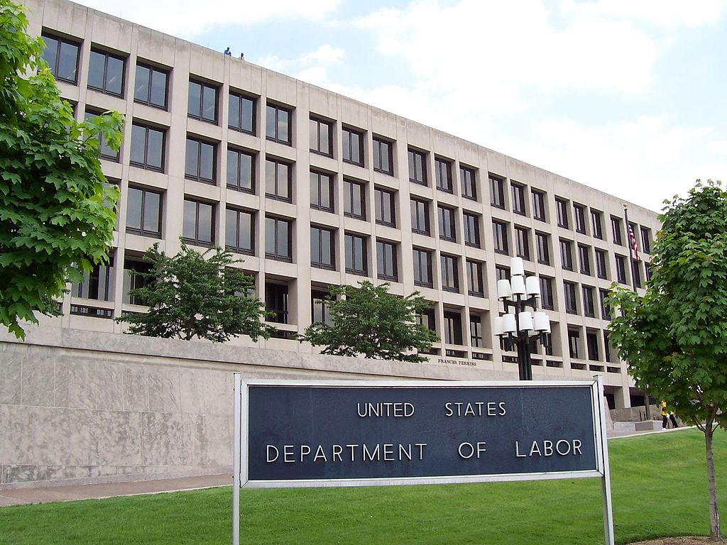 Photo of the U.S. Department of Labor building