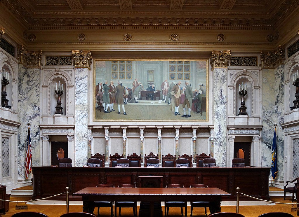 Photo of the interior of the Wisconsin Supreme Court