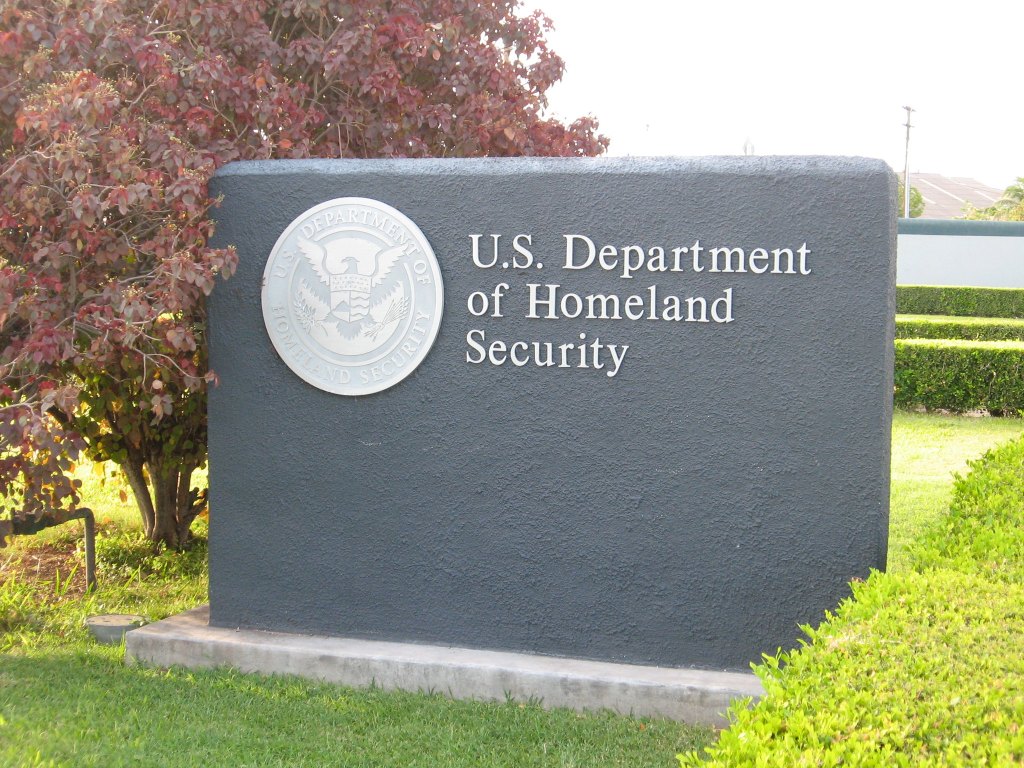 Photo of U.S. Department of Homeland Security sign