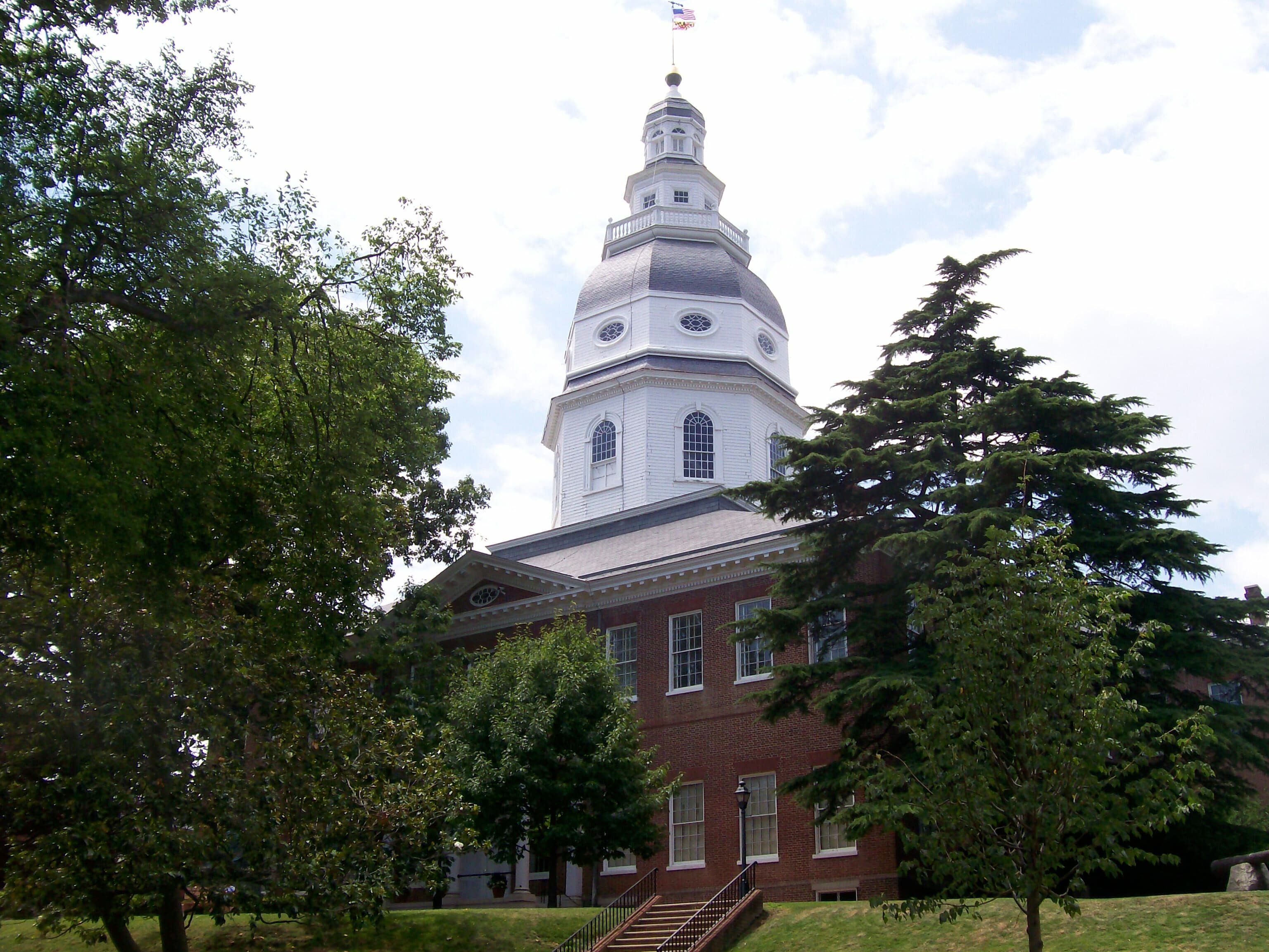 The Maryland State House, in Annapolis, Maryland.