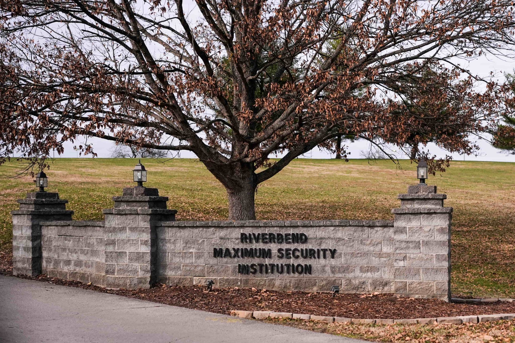 Sign for Riverbend Maximum Security Institution in Nashville, Tennessee