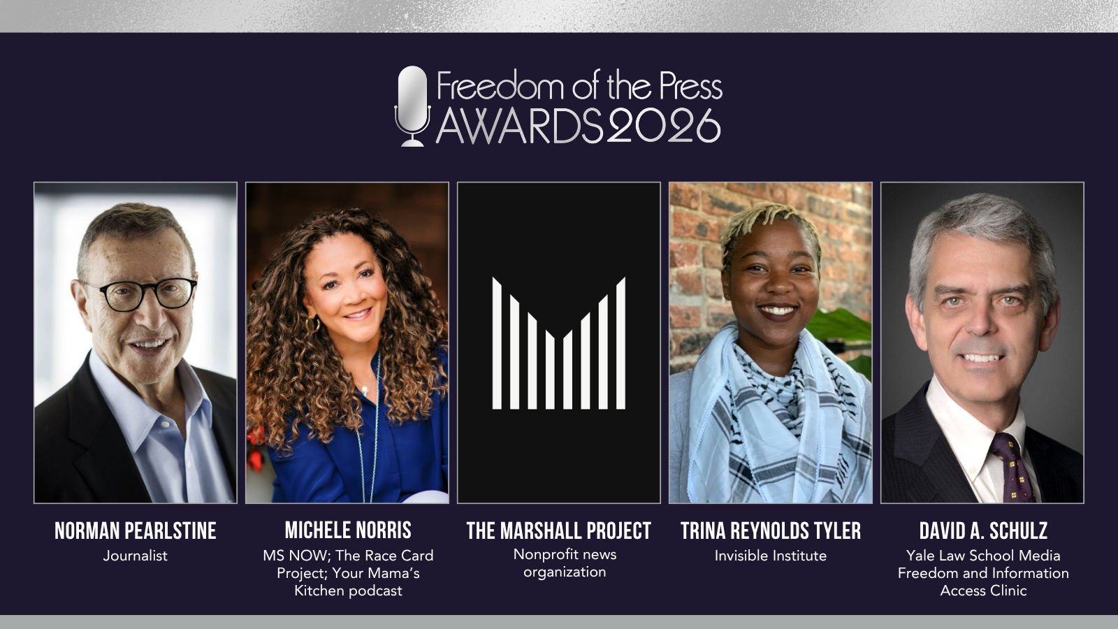 Celebrating the power of the press: Reporters Committee announces 2026 Freedom of the Press Award winners