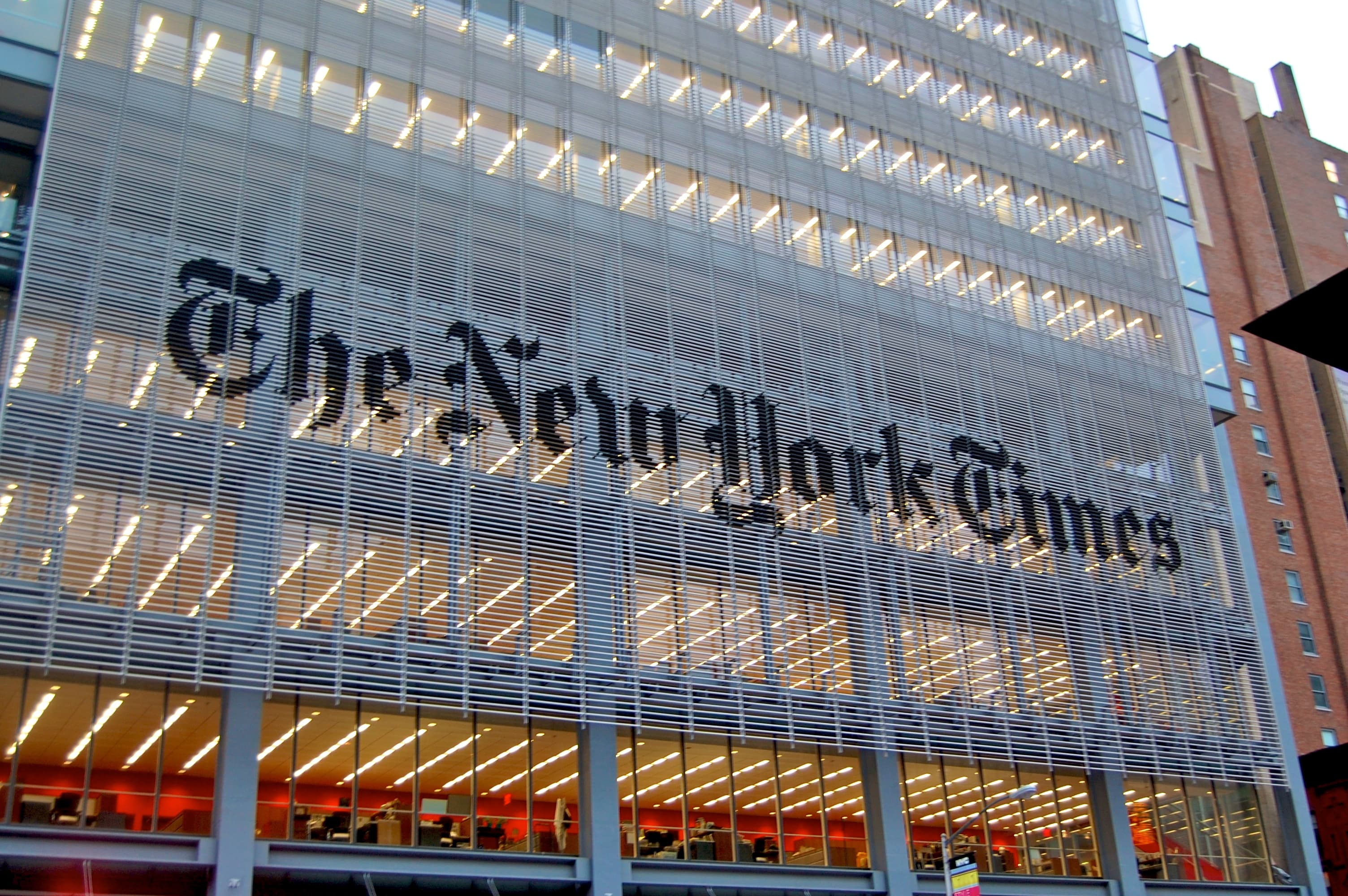 New York Times headquarters in NYC